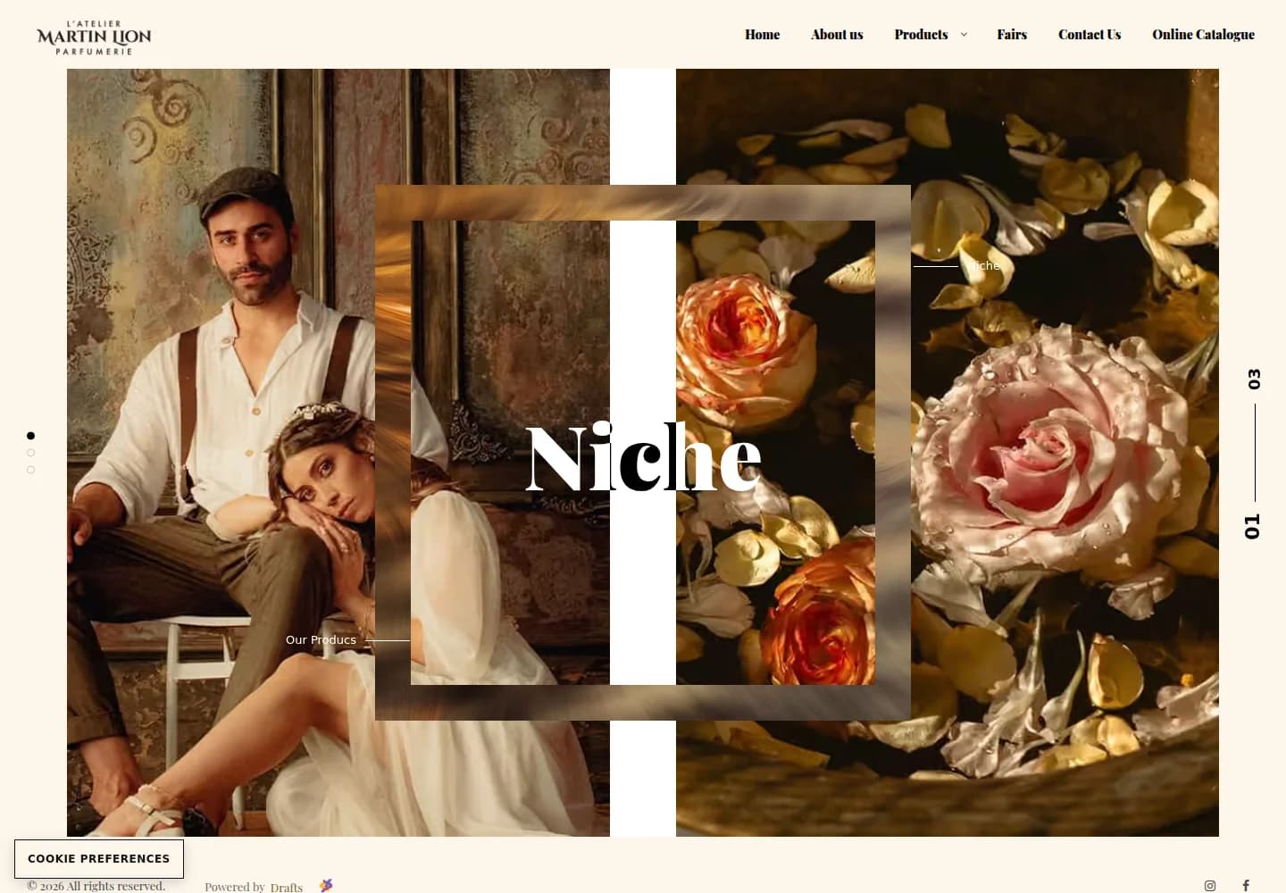 Martin Lion Perfume web sitesinin parfüm ve ev kokusu koleksiyonları